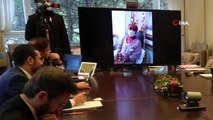 Cumhurbaşkanı Erdoğan, video konferans yöntemiyle Covid-9 hastaları ile görüştü