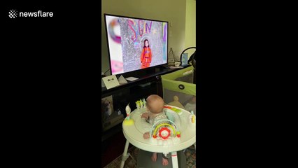This baby is definitely not a fan of John Krasinski's 'Some Good News' show