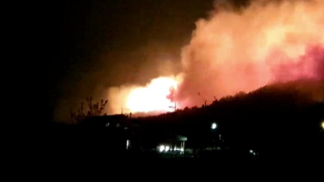고성 산불 제보자 현장 강한 바람, 빠른 속도로 번져 / YTN