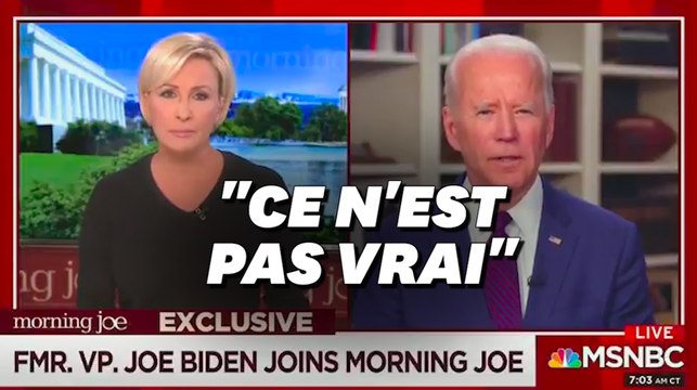 Joe Biden dément l'accusation d'agression sexuelle le visant