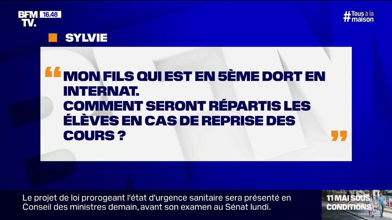 Mon fils, en 5e, dort en internat. Comment seront répartis les élèves en cas de reprise des cours ?