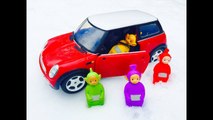 RED Mini CAR Ride and Teletubbies Toys Surprise Hello Kitty Vending Machine Opening-