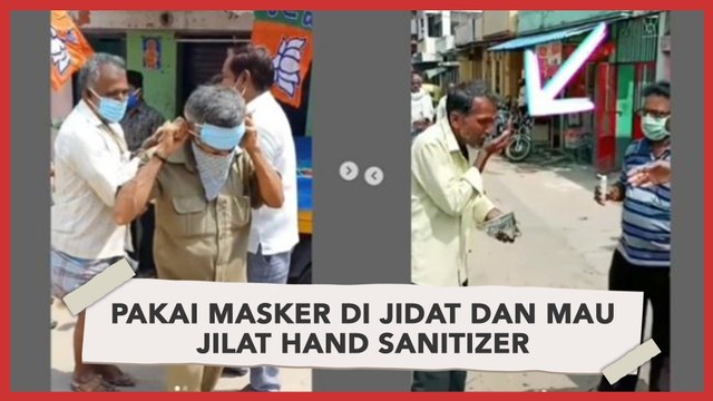 Lucu Tapi Kasihan, Pakai Masker di Jidat hingga Mau Jilat Hand Sanitizer