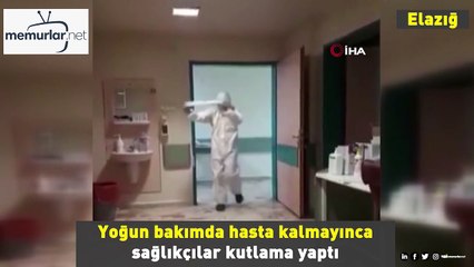 Sağlık çalışanları yoğun bakımın boşalmasını böyle kutladı