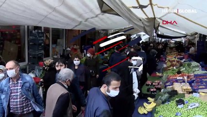 Sosyal mesafe hiçe sayıldı! Pazarlarda adım atacak yer kalmadı