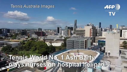 Tennis: World No.1 Ash Barty visits Australian hospital to support Covid-19 frontline staff