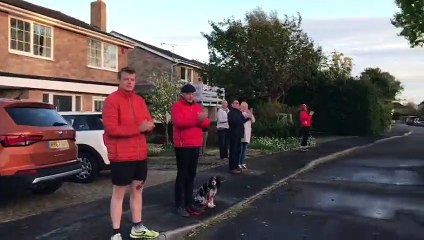 Hayling singing for Captain Tom's birthday