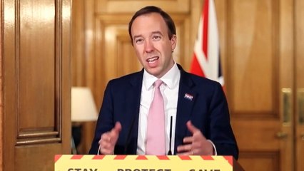 Matt Hancock says the Government has beaten its 100,000 test Covid-19 test target, conducting 122,347 on Thursday