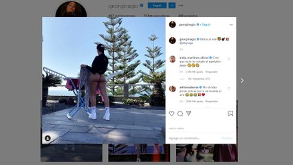 Georgina sube una foto a Instagram con "los paños al aire"