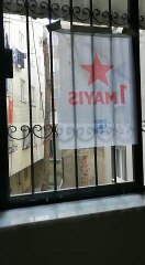 Balkonlarda 1 Mayıs coşkusu