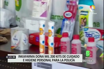 Inkafarma dona mil 200 kits de cuidado e higiene personal para la policía