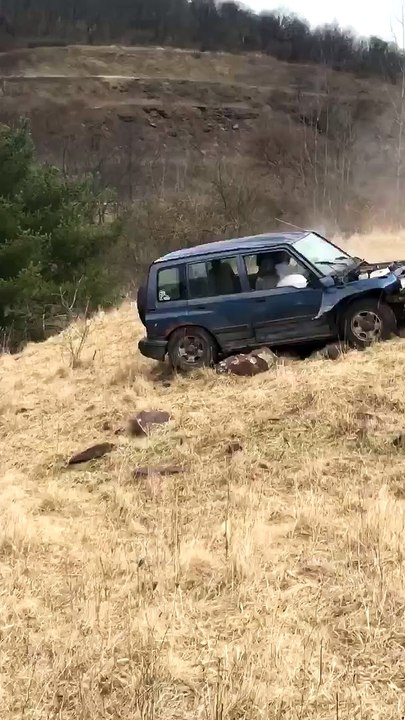Driver Tanks Vehicle into Large Rock on Farm in Pennsylvania