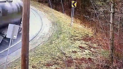 Milk Truck Tips and Rolls While Taking Tight Corner