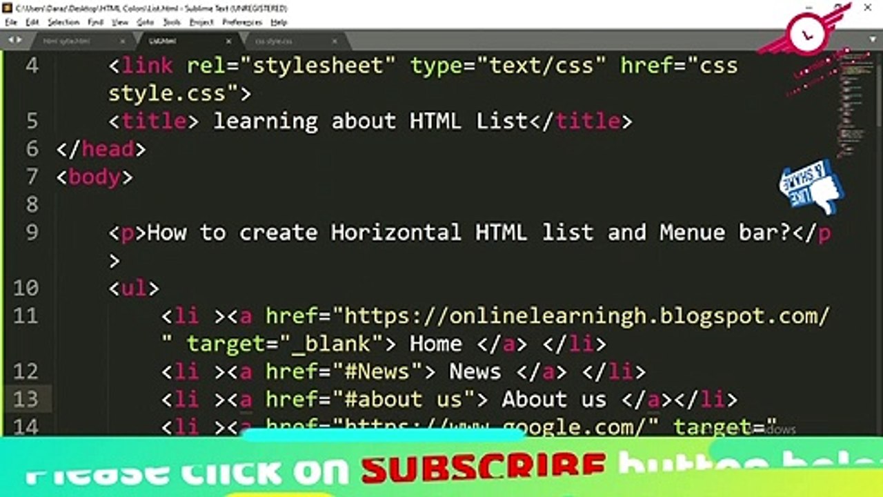 HTML5 Class Attribute - CSS -Web site designing - Learn from home -  Part # 13 in urdu