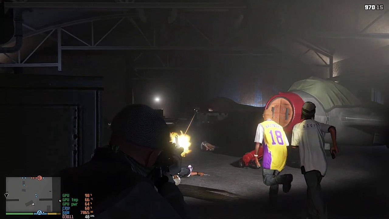 GTA V - Firefight on Chiliad Missile Secret Base (Simple GangWar mod)