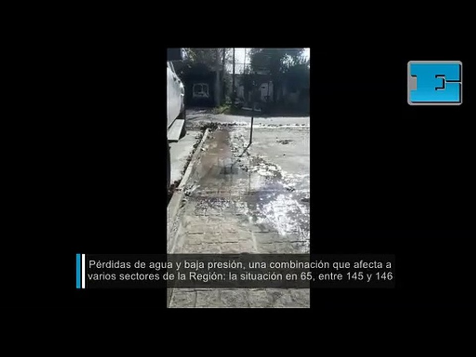 Pérdidas de agua y baja presión, una combinación que afecta a varios sectores de la Región