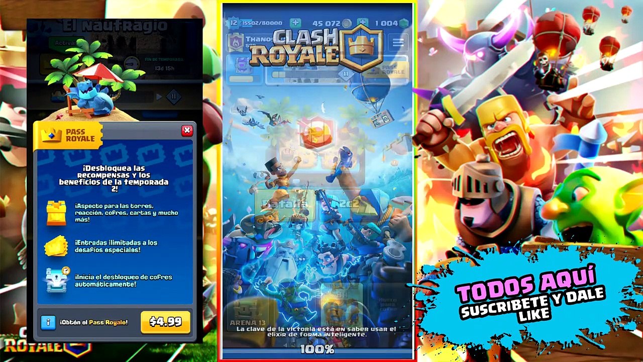 COMPRO EL PASS ROYALE Y CONSIGO LA NUEVA REACCION EN #CLASHROYALE - SEASON 2 - SEGUNDA TEMPORADA