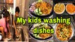 Quick and easy pizza recipe ||pizza dough || my kids are washing dishes ||yakhni biryani