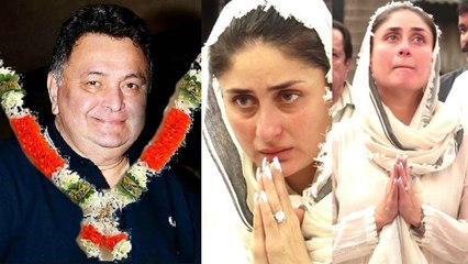 下载视频: Kareena Kapoor Crying At Uncle Rishi Kapoor Last Rites With Kapoor Family