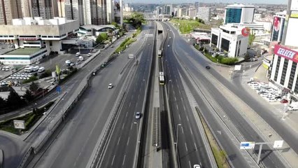 Sokağa çıkma kısıtlamasının ikinci gününde yollar boş kaldı
