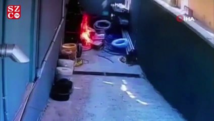 Kabloları kurtarmak için alevlerin arasına daldılar