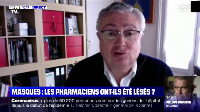 Colère des phamarciens: Jacques Creyssel (FCD) assure qu'il n'y a aucun stock caché de masques