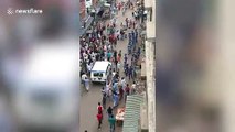 Police pelted with stones while trying to enforce lockdown in West Bengal, India
