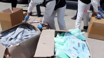 Kaçak 760 bin adet cerrahi maske ve 1 milyon 310 bin adet eldiven ele geçirildi
