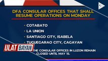 DFA offices na nasa GCQ areas, muling magbubukas