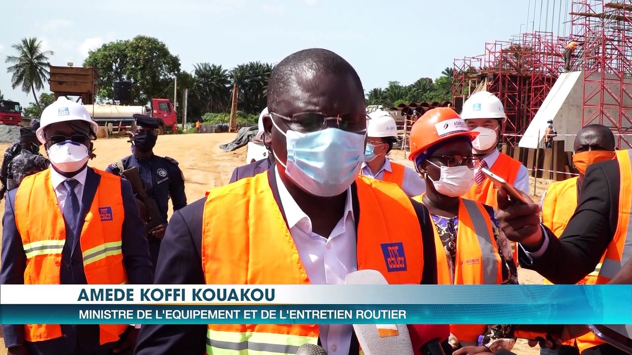 Coronavirus : Amédé Kouakou visite les chantiers routiers
