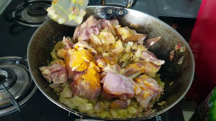 Chicken dry homemade bihari stlye me and dhaba style