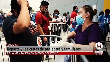 'Lady Cartas', la enfermera que da mensajes a pacientes con coronavirus