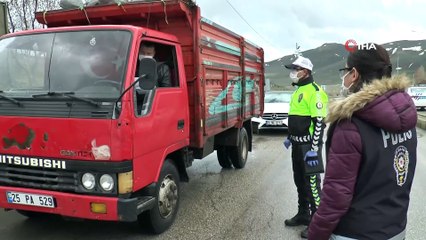 Erzurum’da polis, jandarma ve 112 ekipleri uygulamama noktalarında denetim yaptı