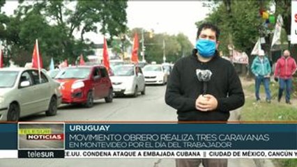 Uruguay: Mov. Obrero conmemora Día del Trabajador con caravanas