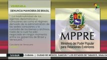 Brasil: Fiscalía exige suspender expulsión de diplomáticos venezolanos