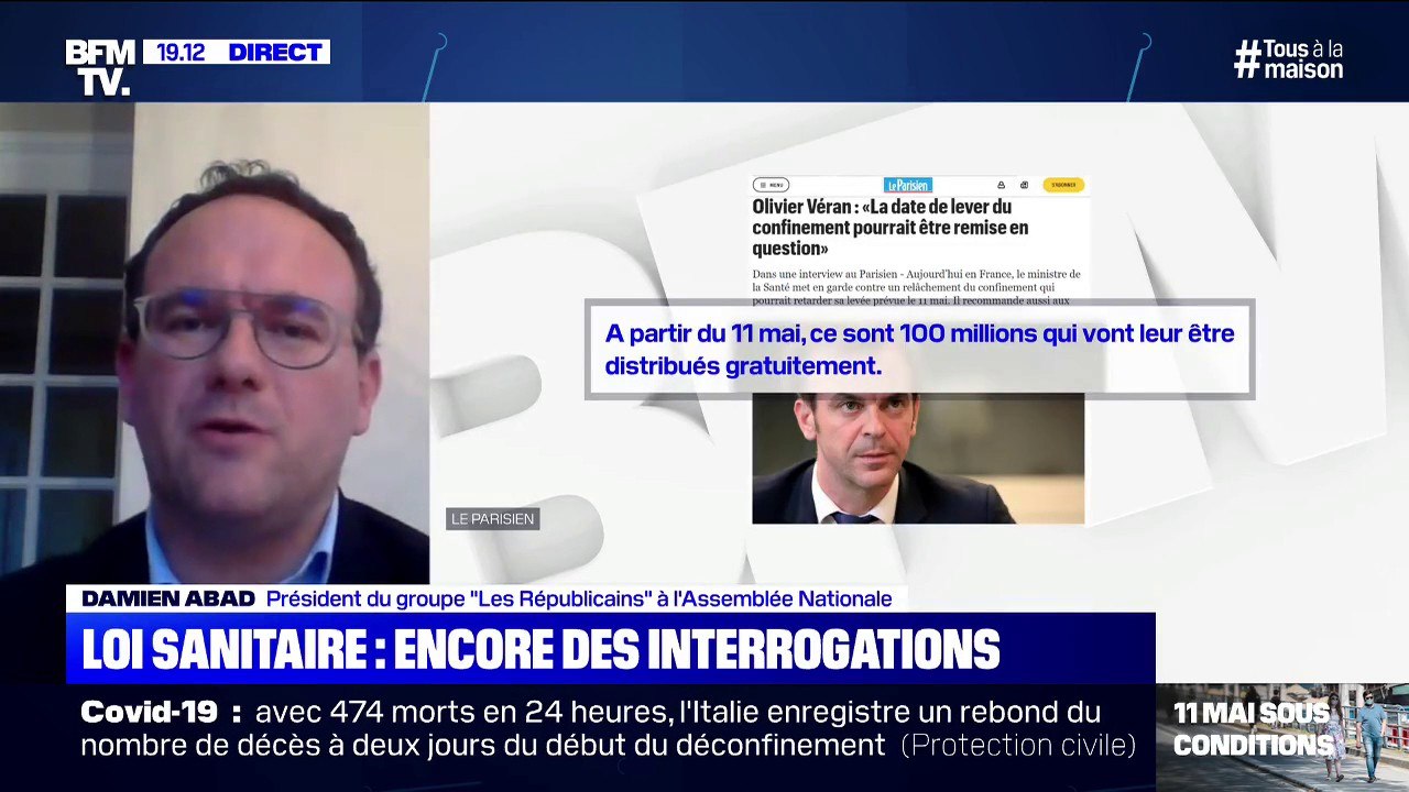 Damien Abad (LR): "Comment se fait-il que l'État français arrive après Carrefour sur les masques ?"