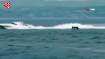 Türk botu Yunan botunu böyle kovaladı