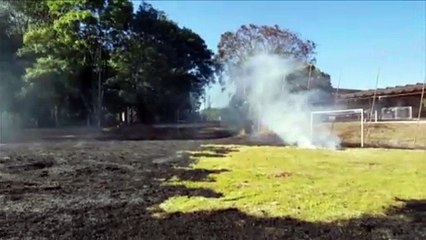 Incêndio perto da BR-369 mobiliza bombeiros