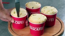VANILLA CAKE IN PAPER CUP _ SOFT & SPONGY CAKE TEA CUP _ EGGLESS & WITHOUT OVEN