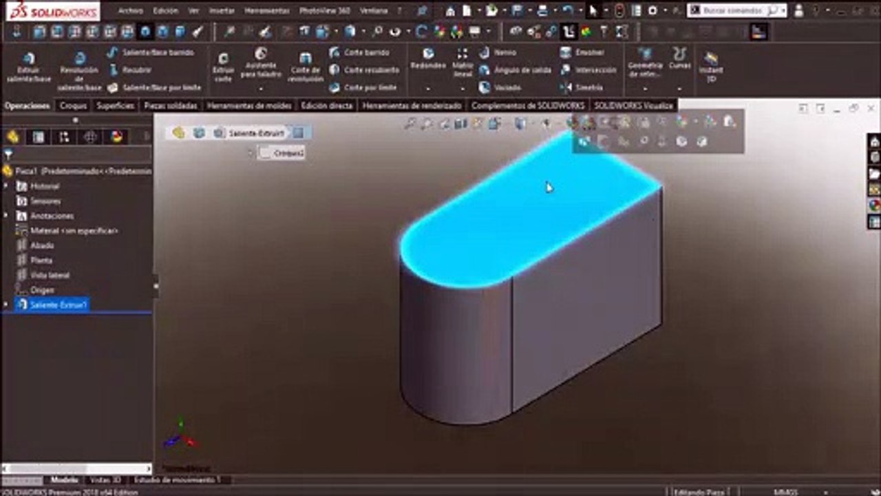 Tutorial de Solidworks para principiantes-Ejercicio 2 MODELAR PIEZAS MECANICAS -Solidworks Tutorial for Beginners-Exercise 2 MODELING MECHANICAL PARTS