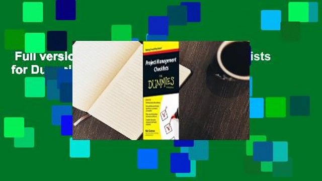 Full version Project Management Checklists for Dummies For Kindle
