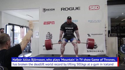Game of Thrones' 'Mountain' breaks deadlift world record