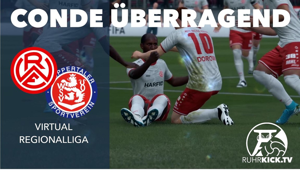 Spannung pur im 60. Derby zwischen Rot Weiß Essen und Wuppertaler SV in der Virtual Regionalliga.
