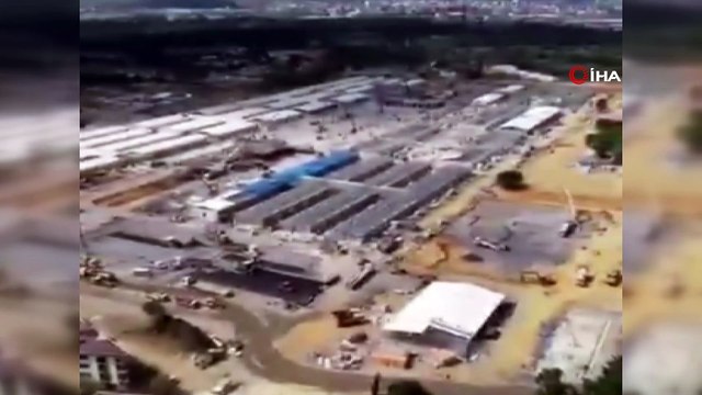 Cumhurbaşkanı Recep Tayyip Erdoğan, Yeşilköy ve Sancaktepe'de yapımı devam eden pandemi hastanelerinin içerisinden ilk görüntüleri paylaştı