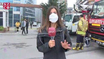 Pendik'te rezidansın otoparkında yangın