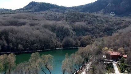 Karagöl'de ilkbahar güzelliği ziyaretçisiz kaldı
