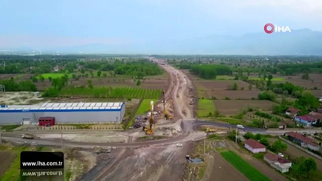 Kuzey Marmara Otoyolu havadan görüntülendi