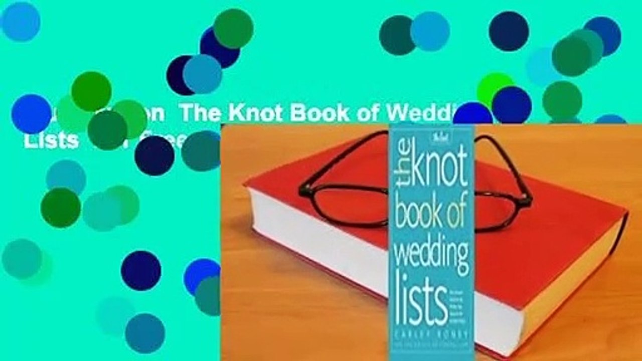 Full version  The Knot Book of Wedding Lists  For Free