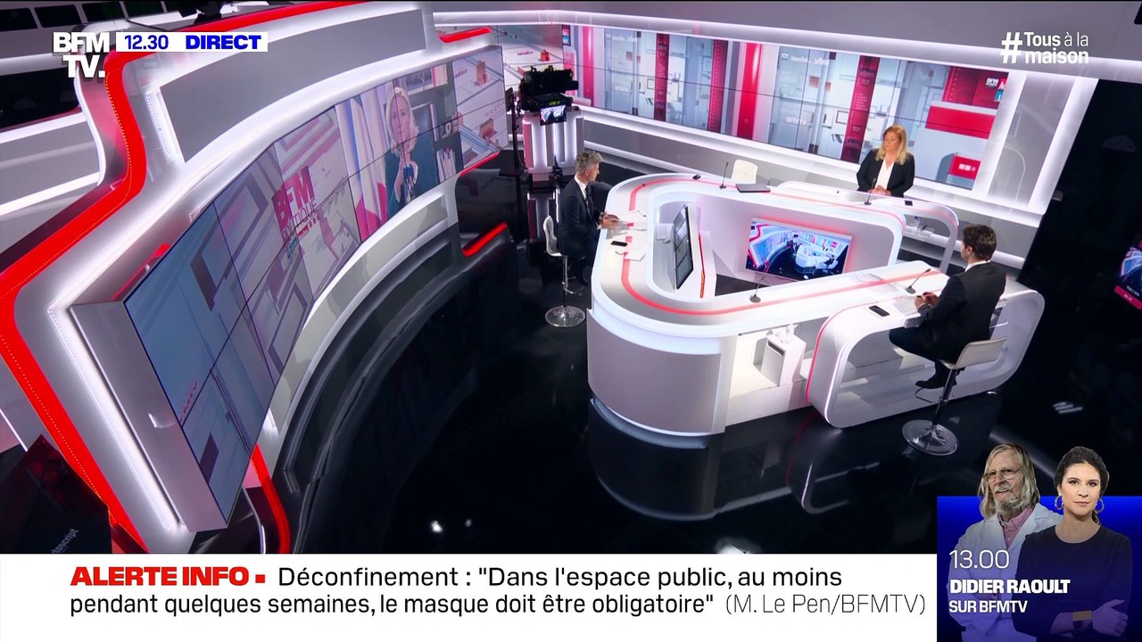 Reprise des cours: "Le président de la République, qui veut à tout prix que les Français retournent travailler, est peut-être sous pression d'un certain nombre de grands organismes patronaux", Marine Le Pen - 03/05