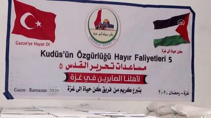 "Gazze'ye Hayat Ol" platformundan ihtiyaç sahibi ailelere gıda yardımı